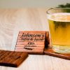 Set of custom wood coasters stained or natural color